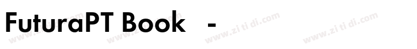 FuturaPT Book 常规字体转换